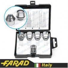 Секретные гайки Ford 12х1,5 L26 Конус Farad Flowerlock DA1/D (2 ключа)