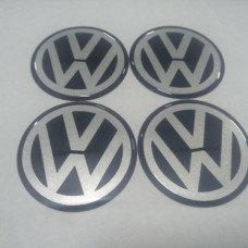 Наклейка на диск VW черный 60мм 