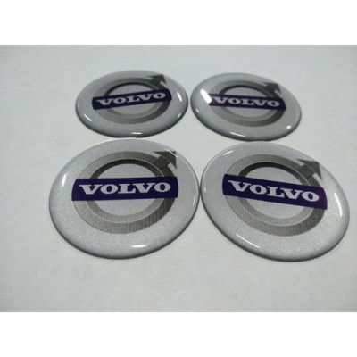Наклейка на диск VOLVO серебряный 50мм с логотипом на колпачок колесных дисков