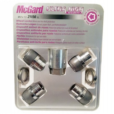 Секретные гайки 12х1,5 L35мм Прессшайба McGard 21156 SL (1 ключ) на колеса секретки для дисков