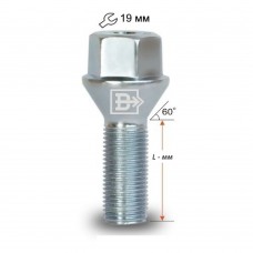 Болты 12х1,5 L24 Конус Цинк 19 ключ