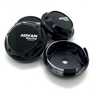 Колпачки конусные на диски Advan, Sportmax Racing 64/56 черный заглушка