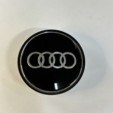 Колпачки на диски Audi 68/65 черный/хром лого