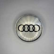 Колпачки на диски Audi 68/65 сірий/чорний логотип