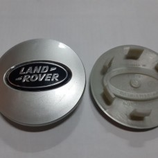 Колпачки на диски Land Rover (63/47) Серебристый фон, чёрное лого
