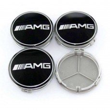 Колпачки на диски Mercedes AMG (75/70) Черные