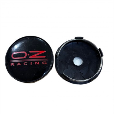 Колпачки в диски OZ Racing (60/56) черный/красный лого заглушка