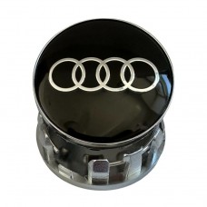Колпачок в диск AUDI 59/55 чорний/хром лого