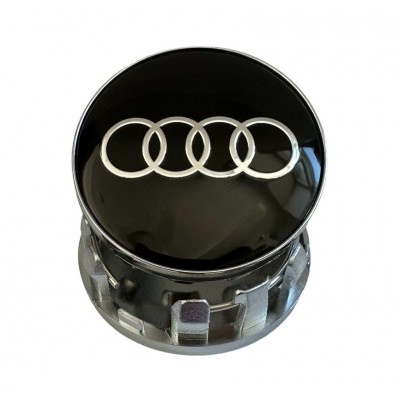 Колпачок в диск AUDI 60/56 чорний/хром лого заглушка