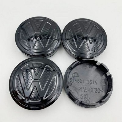 Колпачок в диск Skoda с лого Volkswagen Black 56/52 5JA601151A заглушка