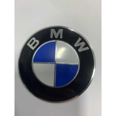 Наклейка на диск BMW d65 выпуклый алюминий с логотипом на колпачок колесных дисков