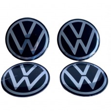 Наклейка на диск VW черный 56мм (нового образца)