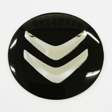 Наклейки Citroen D56 алюминий (Хромированный логотип на черном фоне)