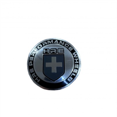 Наклейки HRE Black D56 мм с логотипом на колпачок колесных дисков