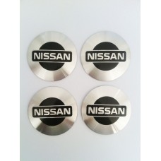 Наклейки Nissan D56 алюминий (Черный логотип на серебристом фоне)