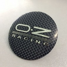 Наклейки OZ D65 (Серебристый логотип на карбоновом фоне)