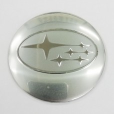 Наклейки Subaru D56 алюминий (Хромированный логотип на серебристом фоне)