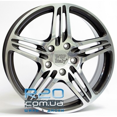 WSP Italy Porsche (W1050) Philadelphia 11x19 5x130 ET50 DIA71,6 (anthracite polished) у Дніпрі