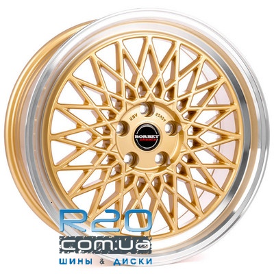 Borbet B 7x17 4x100 ET38 DIA64,1 (gold rim polished) у Дніпрі