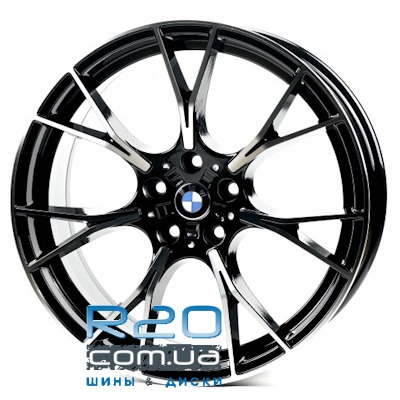 Replica BMW (B1617) 8,5x20 5x112 ET27 DIA66,6 (gloss black machined face) в Днепре