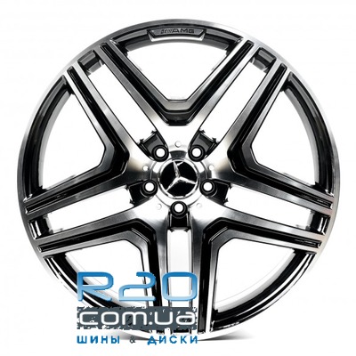 Replica Mercedes (MR157) 10x21 5x112 ET46 DIA66,6 (gloss black machined face) в Днепре