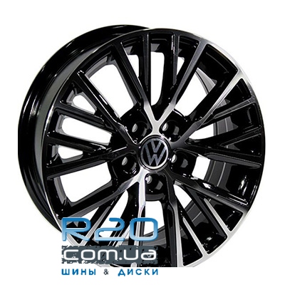 Replica Volkswagen (VV5213) 6,5x15 5x112 ET35 DIA57,1 (black machined face) в Днепре