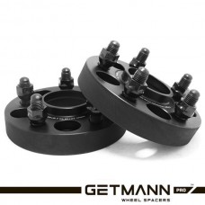 Проставка Getmann 25мм 5х108 63.3 14х1.5 Кованая Черная шпильки (Ford, Land Rover, Jaguar, Volvo)