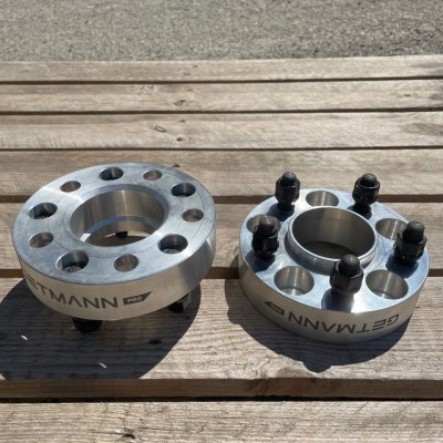 переходная Проставка Getmann 35мм 5х114,3 70,5 Шпильки 14х1.5 Кованая Silver (Ford Mustang) адаптер для изменения вылета