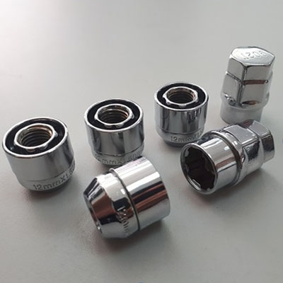 Секретные Гайки 12х1,5 L22мм Конус 19, 21 ключ Korex на колеса секретки для дисков