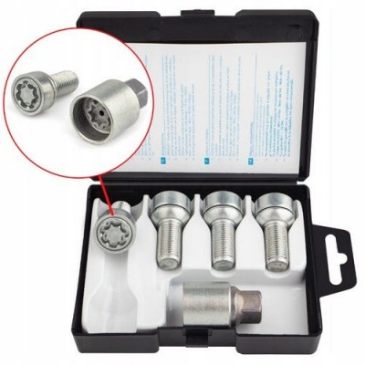 Секретные Болты 14х1,5 L35мм Сфера Вращающееся кольцо Farad Starlock SZ1M/E (1 ключ) на колеса секретки для дисків
