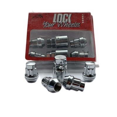 Секретные Гайки 12х1,5 L33мм Конус 17,19 ключ Lock Your Wheels на колеса секретки для дисков