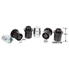 Секретные Гайки 12х1,5 L37мм Прессшайба 17,19 ключ BLACK (Toyota, Lexus / LN011 / 2 ключа)