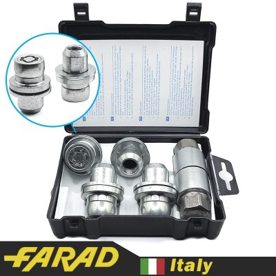 Секретные Гайки 14х1,5 L46 Прессшайба Farad Starlock Land Rover AG5/E (2 ключа) на колеса секретки для дисків