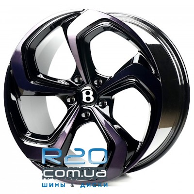Replica Forged Bentley (BN22826) 10x22 5x130 ET28 DIA71,6 (gloss black dark machined face) у Дніпрі