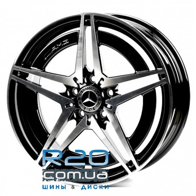 Replica Forged Mercedes (MR2111249) 7,5x18 5x112 ET38 DIA66,6 (gloss black machined face) у Дніпрі