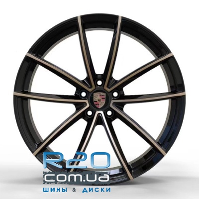 Replica Porsche (PR9020) 10x20 5x112 ET19 DIA66,6 (gloss black inside gloss bronze outside) у Дніпрі