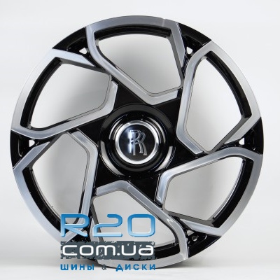 Replica Rolls Royce (RR2325) 9,5x22 5x112 ET35 DIA66,6 (gloss black dark machined face) у Дніпрі